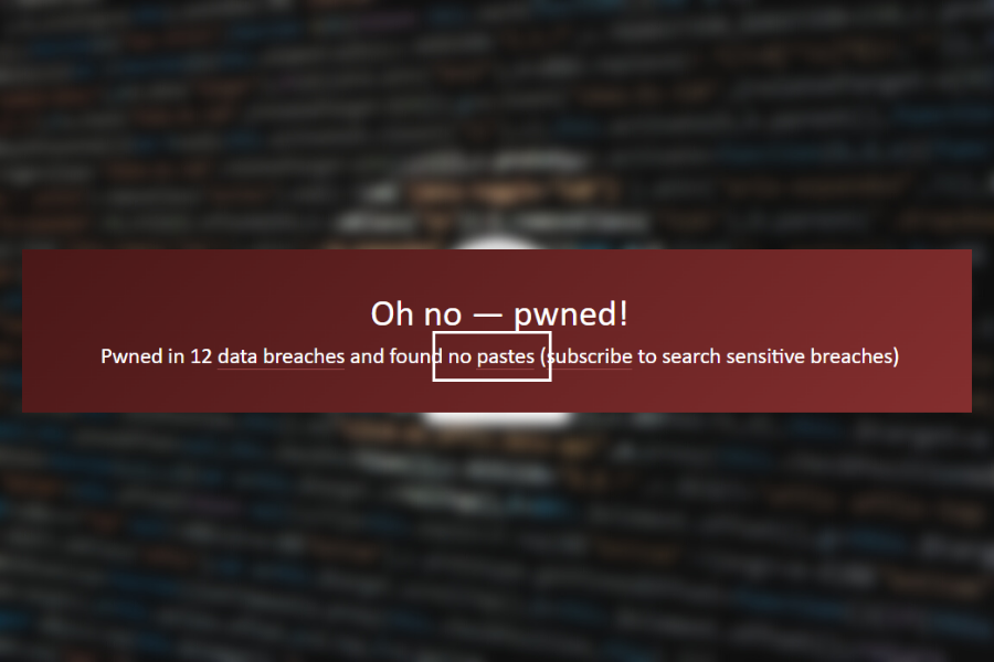 Število tako imenovanih lepljen vam pokaže če so bili vaši poadtki objavljeni na hekerskih forumih. Vir slike: posnetek zaslona.