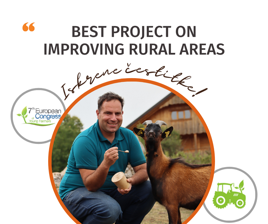 Gregor Slavec je prejel nagrado za najboljši projekt za izboljšanje podeželskih območij.