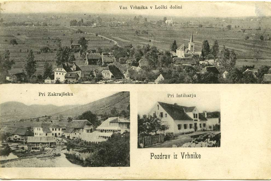 Vrhnika leta 1926. Vir slike: Ivanka Gantar / Stareslike.org.