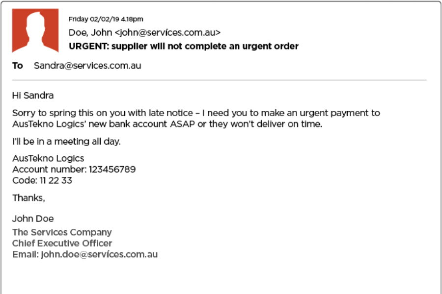 V prevarantskih e-poštnih sporočili nas največkrat sprašujejo za denar ali osebne podatke. Vir slike: Scamwatch.