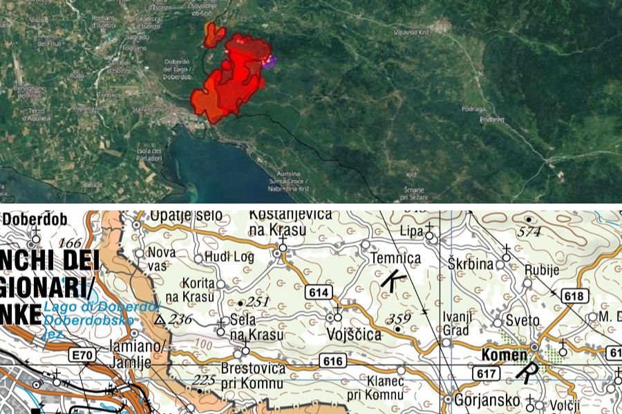 Največji požar v zgodovini Slovenije je divjal pri Doberdobu.