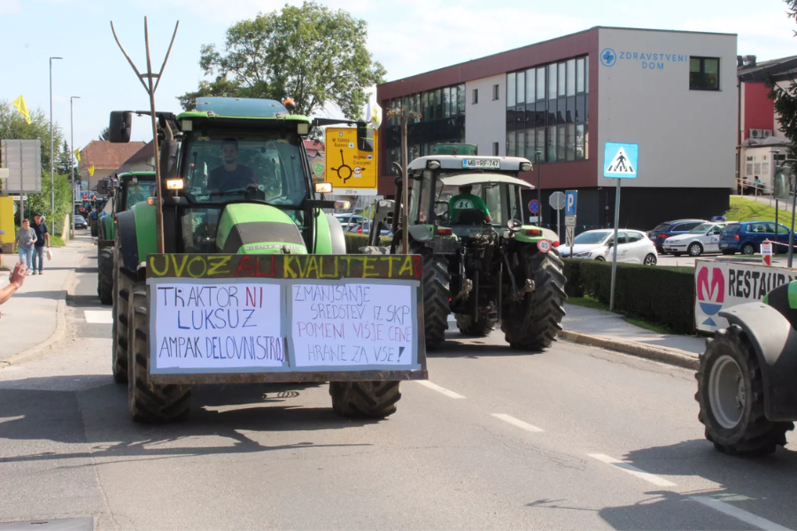 Sindikat kmetov Slovenije je za petek napovedal protest. Vir slike: Kmečki glas.