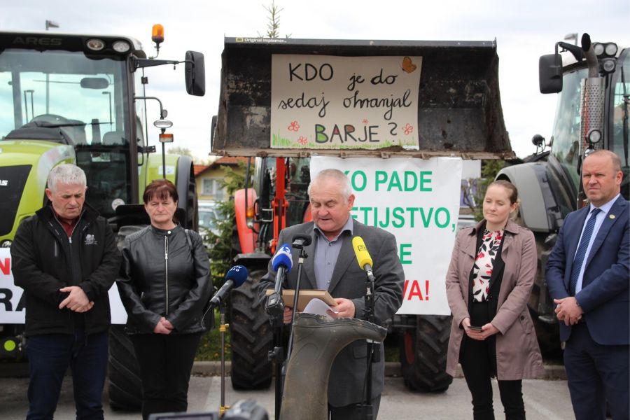 Predsednik Sindikata kmetov Slovenije Anton Medved. Vir slike: FB KGZS.