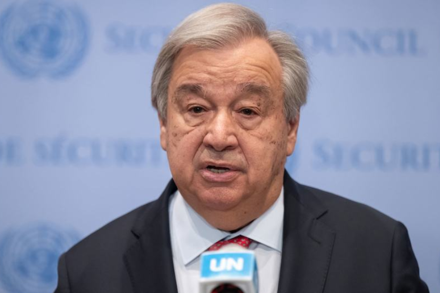 Generalni sekretar António Guterres o prekinitvi črnomorske pobude s strani Ruske federacije. Vir slike: ZN.
