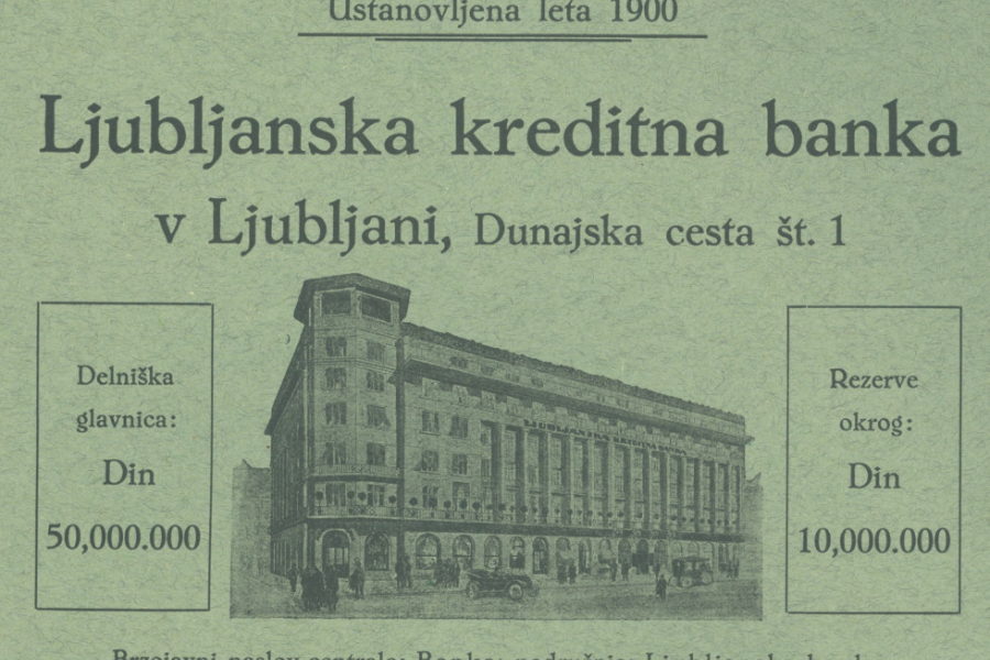 Slovenec: Podružnica takratne Ljubljanske kreditne banke je na Ptuju povečala svoje poslovne prostore. Vir slike: Arhiv RS.