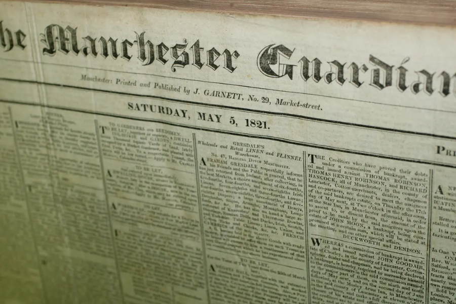 Slovenec. O stanju v Jugoslaviji je pisalo veliko ameriških, angleških in drugih časopisov. Vir slike: The Guardian.